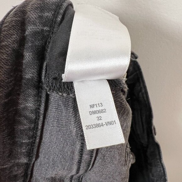 Madewell Perfect Vintage Straight Jeans Size 32 Frayed Hem Lunar Wash Black - Picture 11 of 11